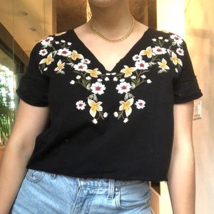 Black Floral Shirt